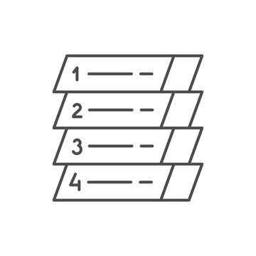 Results table line outline icon