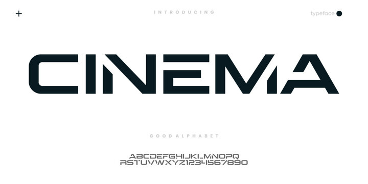Modern Futuristic Font for Cinema Technology Branding and Digital Design