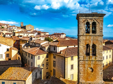 View of Cortona, Arezzo, Tuscany, Italy
