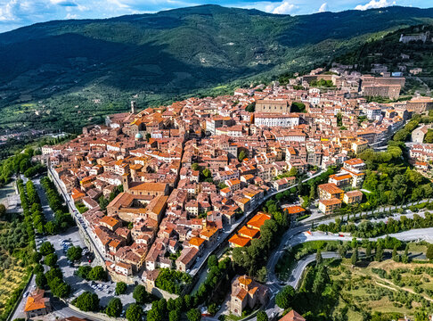 View of Cortona, Arezzo, Tuscany, Italy