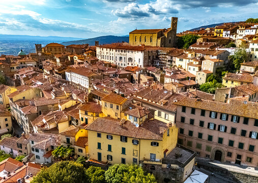 View of Cortona, Arezzo, Tuscany, Italy