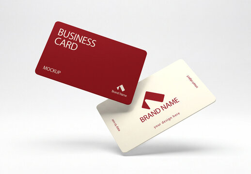 Floating Business Card Mockup