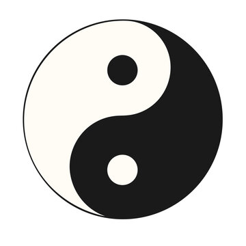 yin and yang symbol representing balance and harmony in taoism vector 