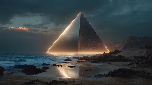 Sci fi glass pyramid fantasy architecture Wallpapers