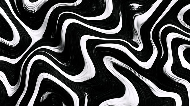Abstract Black and White Liquid Swirl Texture Background