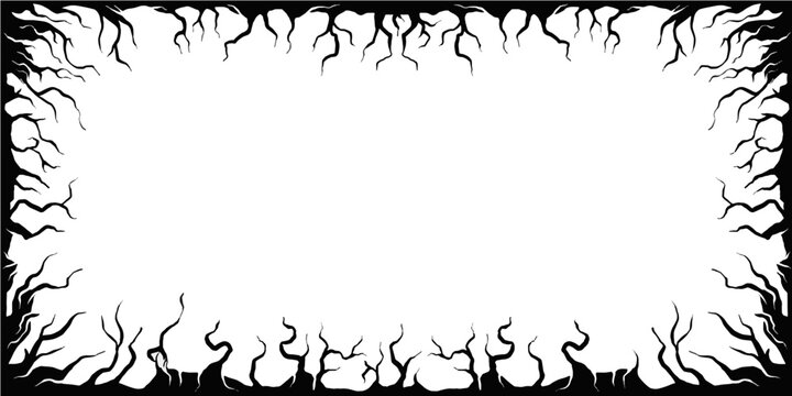 Halloween frame with spider web vector svg