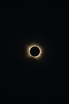 corona during absolute totality during the solar eclipse of august 12th 2026 seen in Spain