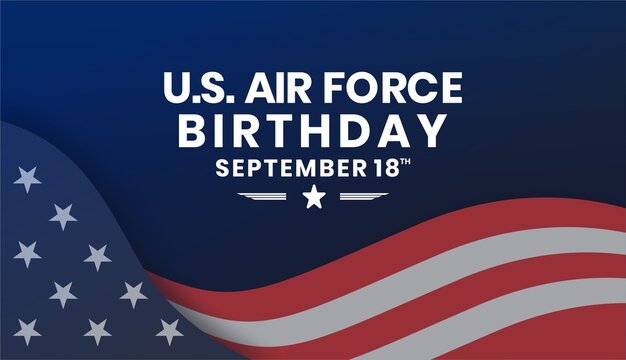 Vector background illustration commemorating the U.S. Air Force anniversary on September 18.