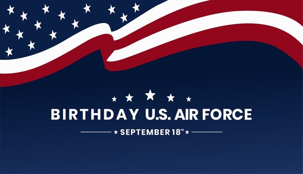 Vector background illustration commemorating the U.S. Air Force anniversary on September 18.