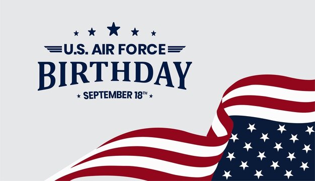 Vector background illustration commemorating the U.S. Air Force anniversary on September 18.