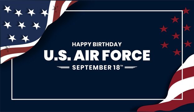 Vector background illustration commemorating the U.S. Air Force anniversary on September 18.