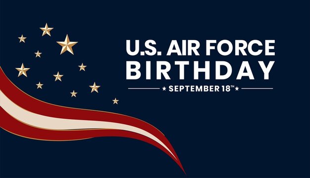 Vector background illustration commemorating the U.S. Air Force anniversary on September 18.
