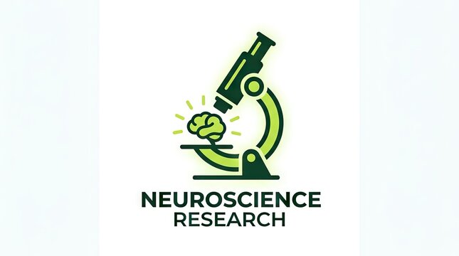 Green microscope looking at brain for neuroscience research.