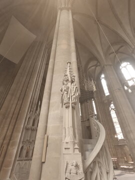 Marburg, Germany 07.14.2019: Interior of St. Elizabeth's Church (Elisabethkirche) in Marburg