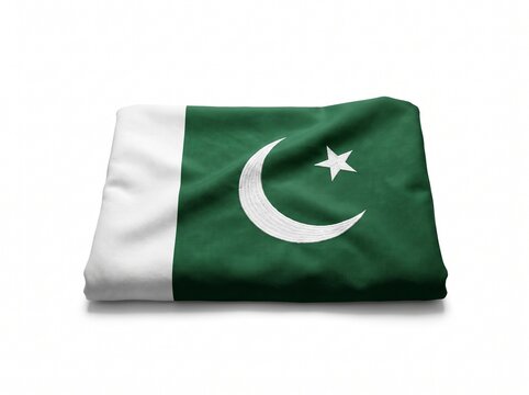 Pakistan Flag Displayed on Fabric