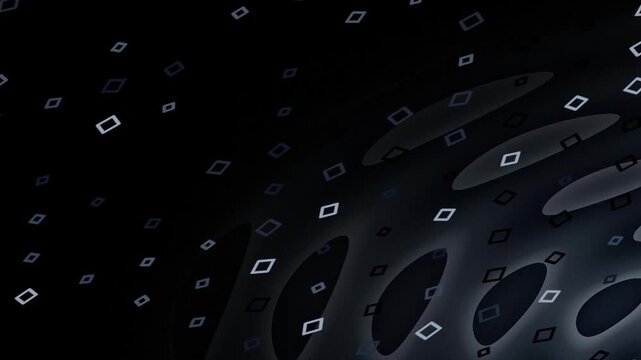 Abstract dark blue oval patterns warping into a central spiral