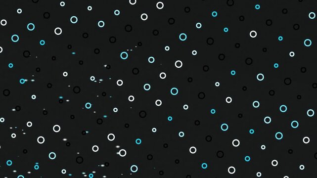 Abstract digital circles glitching on a dark screen