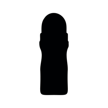 Roll antiperspirant silhouette vector flat design on white background.
