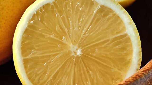 Fresh Lemon Cut in Half