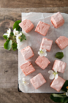Homemade berry marshmallow