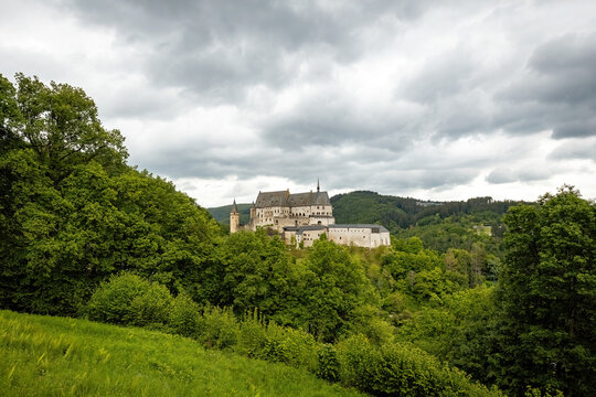 Vianden Castle in Vianden in the north of Luxembourg one of the largest fortified castles west of the Rhine