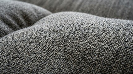 Obraz premium Close-up of textured gray fabric with soft curves and shadows