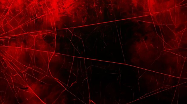 Spooky red grunge horror background with spiderwebs and ghostly skull, creating a dark Halloween atmosphere for scary cinematic titles, trailers, openers, intros, supernatural themes, dramatic events