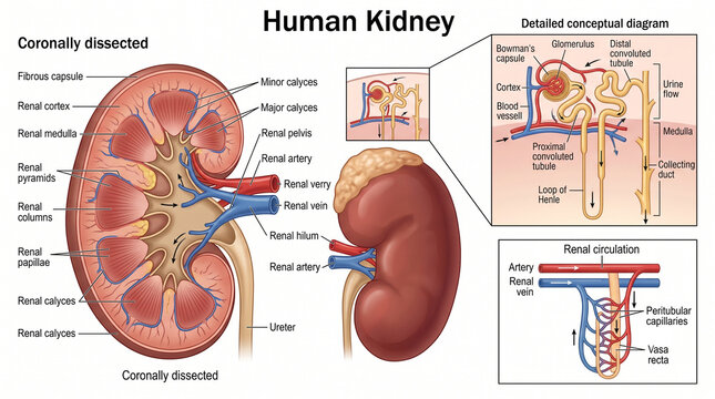 Cross-Section of the Human Kidney