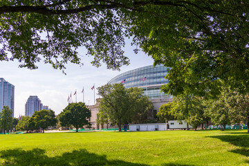 Fototapeta premium Soldier Field home of the Bears in Chicago Illinois USA