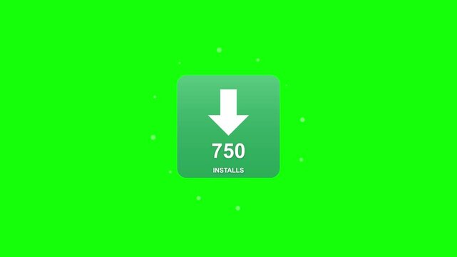 Altimeter distance counter measuring meters downwards on green screen background.