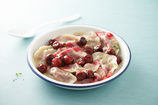 Dumplings with cherry filling