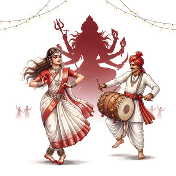 Navratri festival and celebration background.