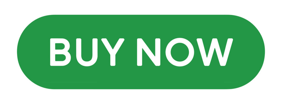 A simple green rounded rectangle button with the white text buy now clearly displayed for immediate purchase actions