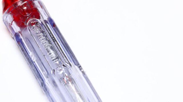 indicator screwdriver on a white background. Electricity test