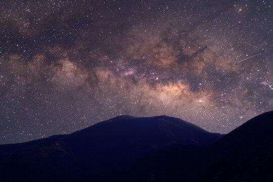 Milky Way and starry night sky