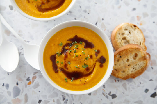 Traditional pumpkin soup