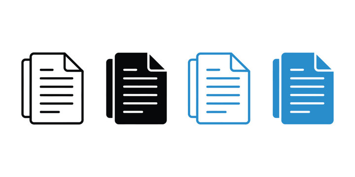 Document icon with stacked sheets representing business records, office paperwork, digital files, document management and professional administration