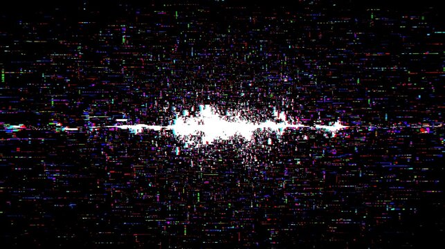 Digital Glitch Burst: Abstract Cyberpunk Light Explosion with Noise Effect