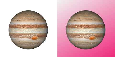 Realistic Planet Jupiter Isolated on Transparent Background © Design Helbox