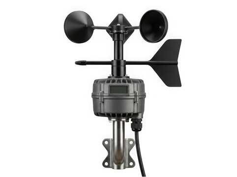 weather station anemometer wind speed sensor meteorological instrument isolated on transparent background