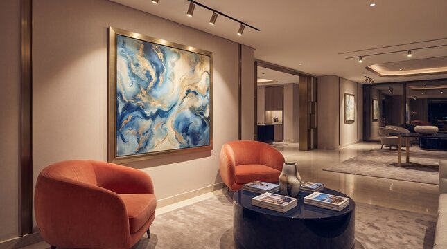 luxury hotel lobby lounge interior concept of modern elite design