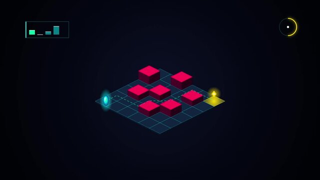 Abstract Visualization of Reinforcement Learning Reward Optimization Grid