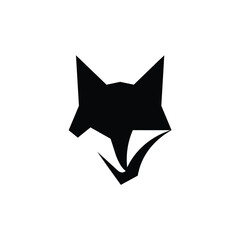 Fototapeta premium Black Fox Head Vector Illustration