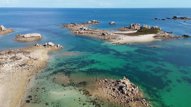 Paysage de mer en Bretagne vu de drone