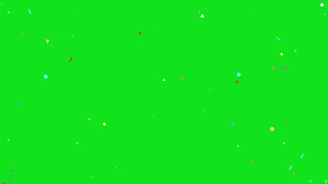 3D confetti explosion animation on greenscreen background. Perfect for celebration themes