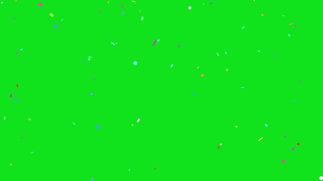 3D confetti explosion animation on greenscreen background. Perfect for celebration themes