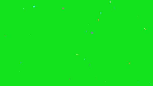 3D confetti explosion animation on greenscreen background. Perfect for celebration themes