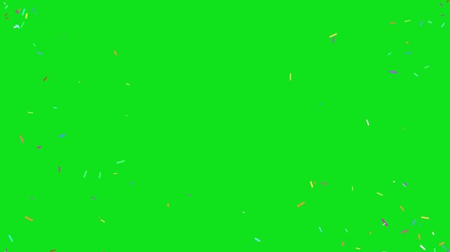 3D confetti explosion animation on greenscreen background. Perfect for celebration themes