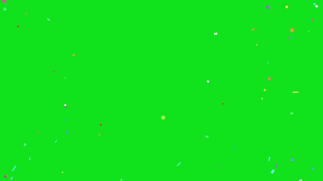 3D confetti explosion animation on greenscreen background. Perfect for celebration themes
