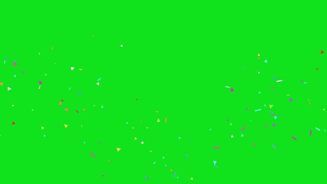 3D confetti explosion animation on greenscreen background. Perfect for celebration themes